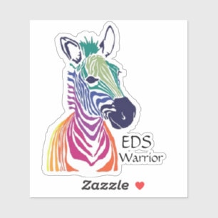 Rainbow zebra, EDS Warrior Sticker