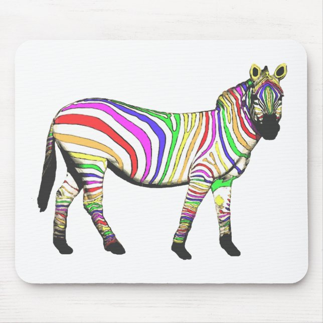 Rainbow Zebra Mousepad (Vorne)