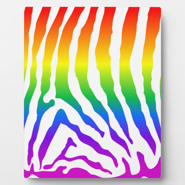 Rainbow Zebra Pattern Fotoplatte (Vorderseite)