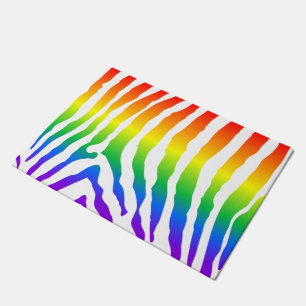 Rainbow Zebra Pattern Fußmatte