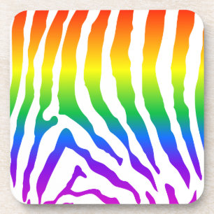 Rainbow Zebra Pattern Getränkeuntersetzer