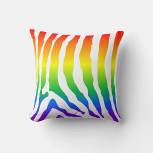Rainbow Zebra Pattern Kissen
