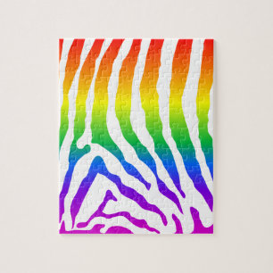 Rainbow Zebra Pattern Puzzle