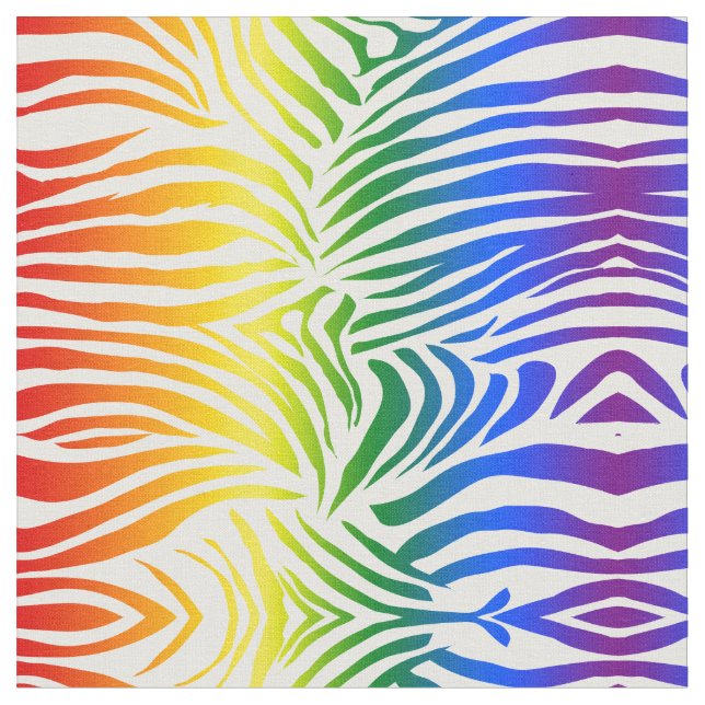 Rainbow Zebra Print Bold und Bright LGBT Stoff (Nahaufnahme)