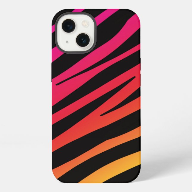 Rainbow zebra print iPhone hülle (Rückseite)
