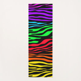 Rainbow Zebra Print Yogamatte