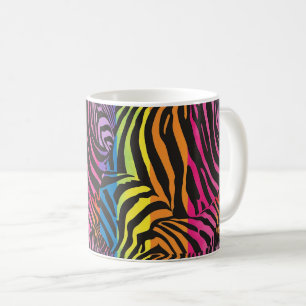Rainbow Zebra Stipes Kaffeetasse