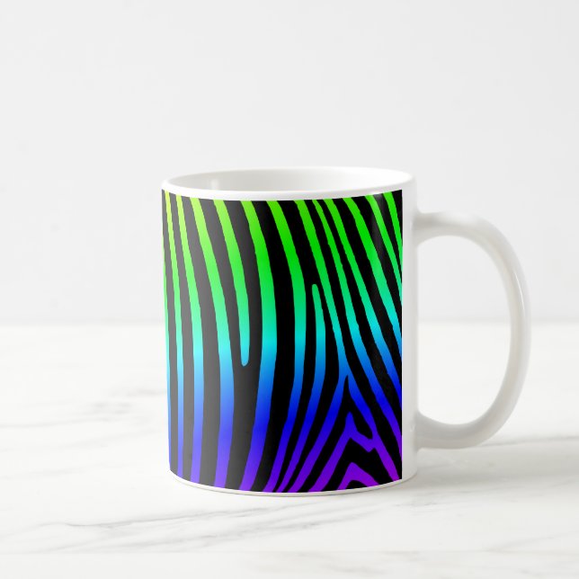 Rainbow Zebra Stripes Kaffeetasse (Rechts)