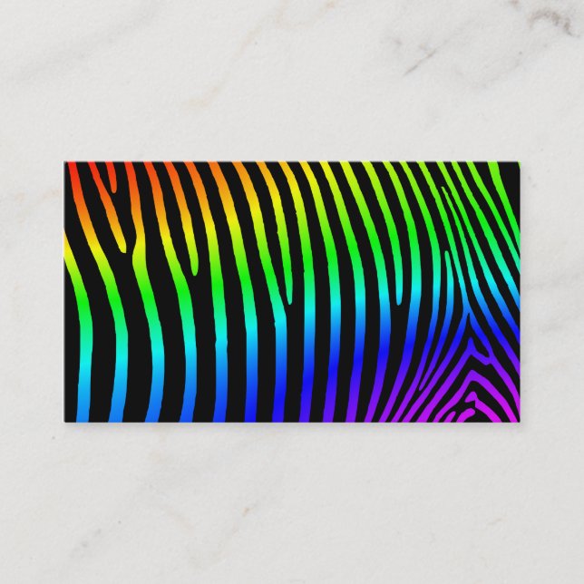 Rainbow Zebra Stripes Visitenkarte (Vorderseite)