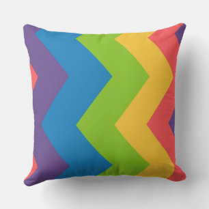 Rainbow-Zickzack Muster Kissen