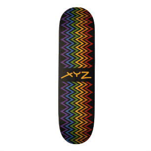 Rainbow Zickzack Pattern-Custom-Skateboard Skateboard