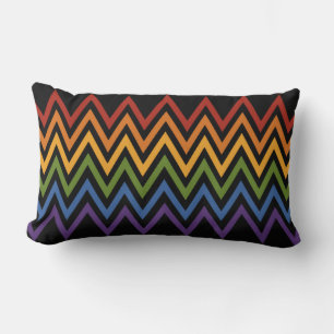 Rainbow Zickzack Pattern werfen Kissen