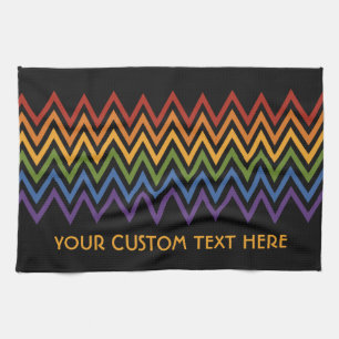 Rainbow Zickzack Patternhandtuch Geschirrtuch