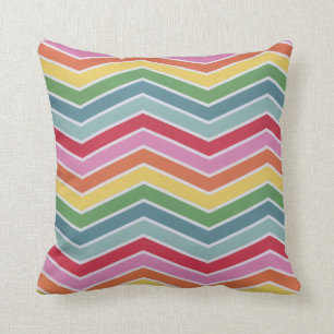 Rainbow Zickzack Throw Kissen