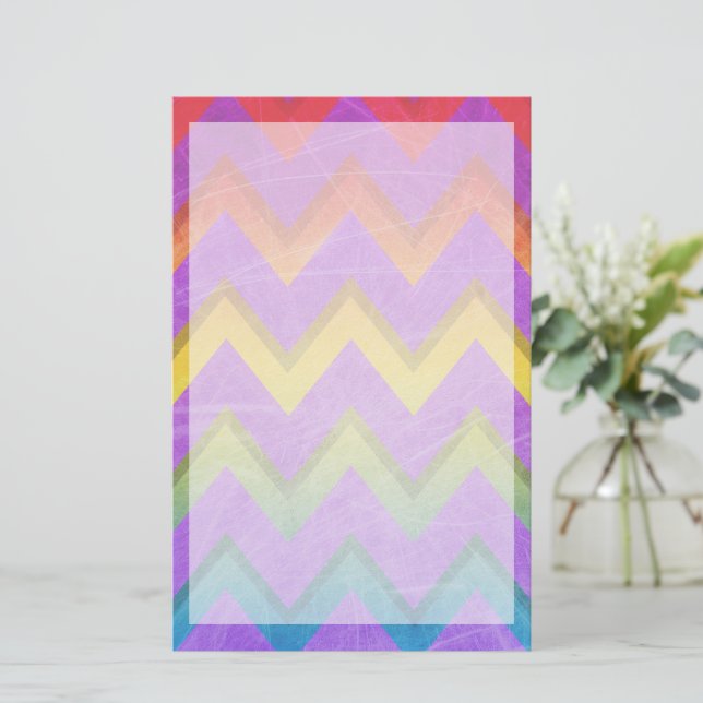 Rainbow Zickzack von Shirley Taylor Briefpapier (Stehend Vorderseite)