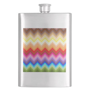Rainbow Zig Zag Flachmann