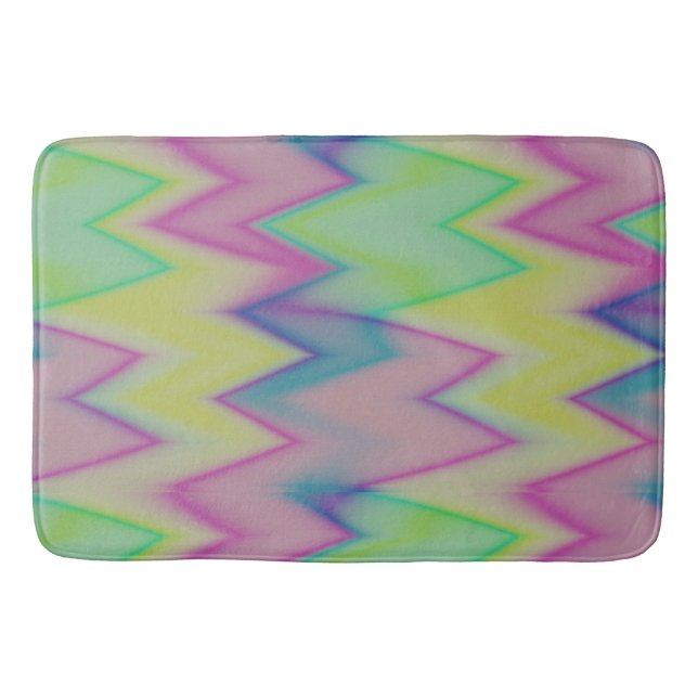 Rainbow Zigzags Badematte (Vorderseite)