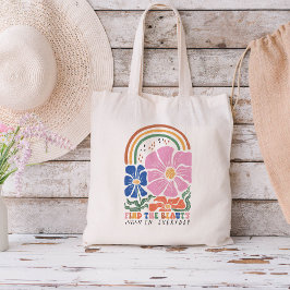 Rainbow-Zitat für Retro-Boho Tragetasche