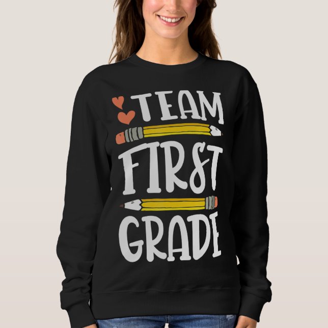 Rainbow-zurück zum Schullehrer Sweatshirt (Vorderseite)