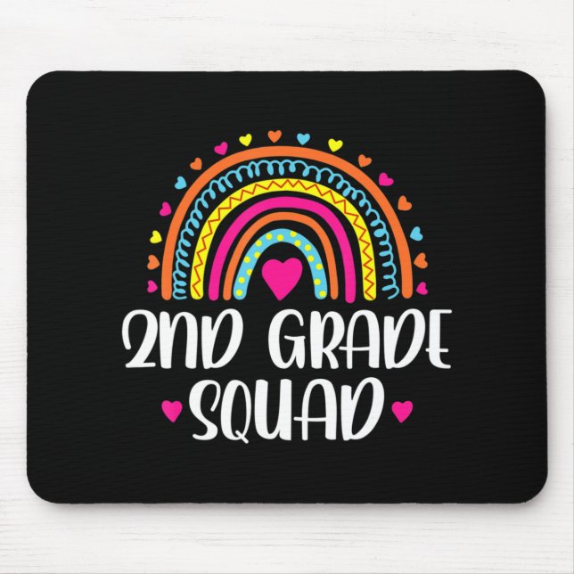 Rainbow Zurück zum zweiten Grade Squad Teacher Mousepad (Vorne)