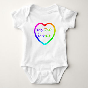 Rainbow Zwei Mamas Baby Strampler