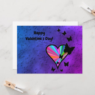 Rainbowheart und Butterfly Karte
