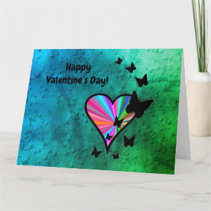 Rainbowheart und Butterfly Karte