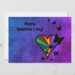 Rainbowheart und Butterfly Karte