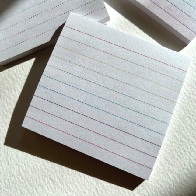 RainbowRule Lined Post-It-Notes Post-it Klebezettel (RainbowRule lined notes from Joy Design.)