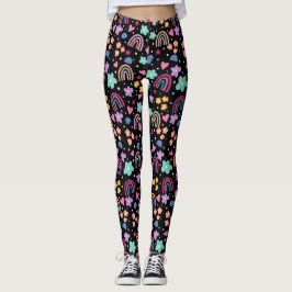 Rainbows auf schwarz leggings