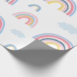 Rainbows Boho Pink Blue Yellow Fun Niedlich Geschenkpapier