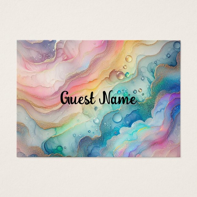 Rainbows & Bubbles Platzkarten (Vorderseite)