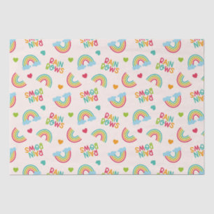 Rainbows & Clouds-Muster Seidenpapier
