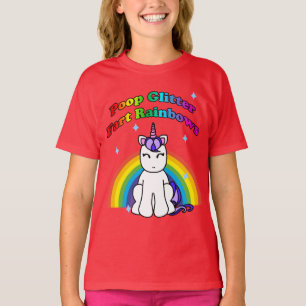 Rainbows der Glitzer Furz gekackt T-Shirt