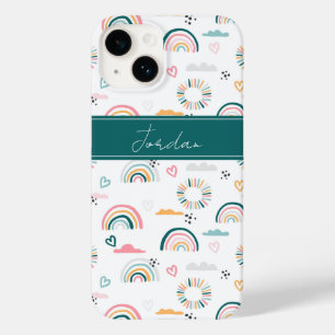 Rainbows & Herz-Muster Case-Mate iPhone 14 Hülle