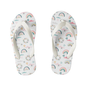 Rainbows & Herz-Muster Kinderbadesandalen