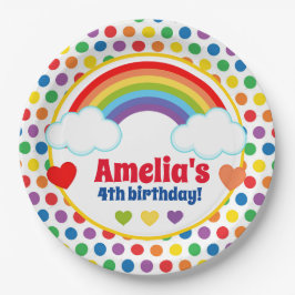 Rainbows Herz-und Dots Girls Pappteller
