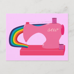 Rainbows nähen postkarte