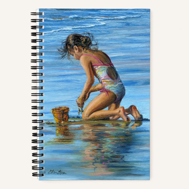 "Rainbows on Beach" Notizbuch (Vorderseite)