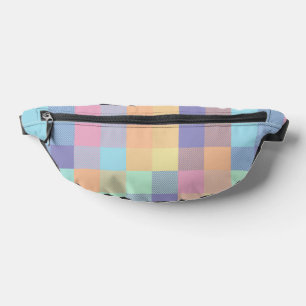 Rainbows Pastel Colors Buffalo Karo Kariert 90er Bauchtasche