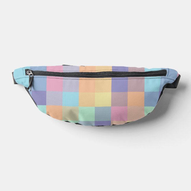 Rainbows Pastel Colors Buffalo Karo Kariert 90er Bauchtasche (Ablage )