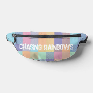 Rainbows Pastel Colors Buffalo Karo Kariert Bauchtasche