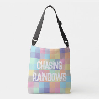 Rainbows Pastel Colors Buffalo Karo Kariert Tragetaschen Mit Langen Trägern