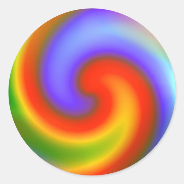 Rainbows Runder Aufkleber (Vorderseite)