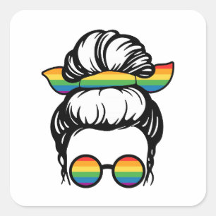 Rainbows sehen quadratischer aufkleber