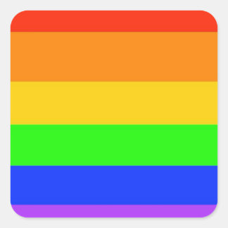 Rainbows Überall! Quadratischer Aufkleber