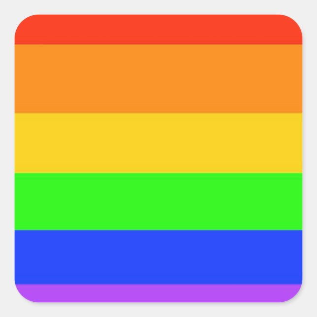 Rainbows Überall! Quadratischer Aufkleber (Vorderseite)