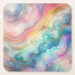 Rainbows und Blasen Papier & Party Teller Rechteckiger Pappuntersetzer