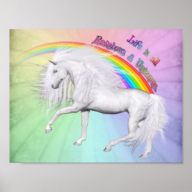 Rainbows und Unicorns Poster (Vorne)