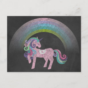 Rainbows und Unicorns Postkarte